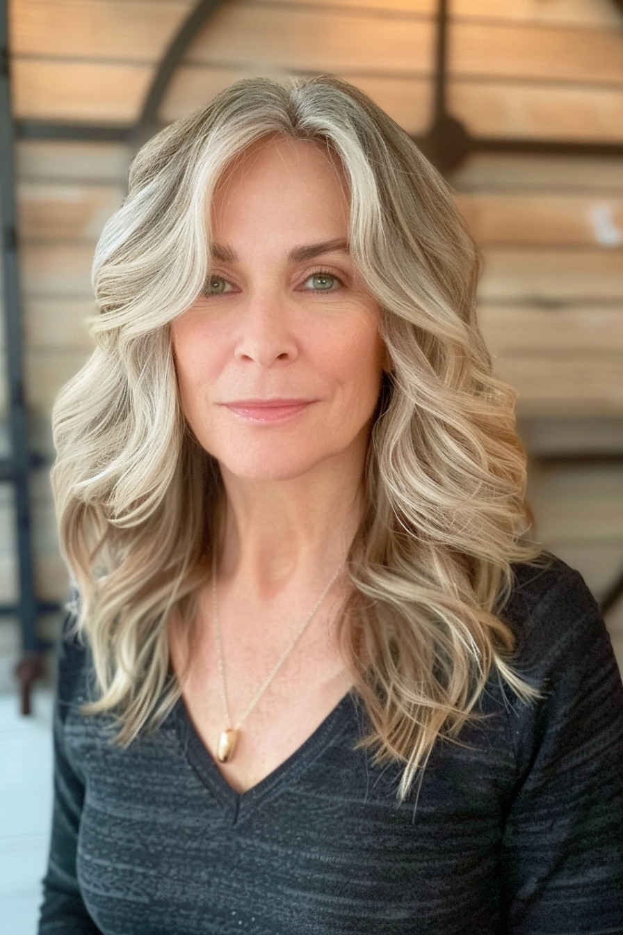 Ash Blonde With Grey Blending Ash Blonde With Grey Blending — Blonde Hair Over 40