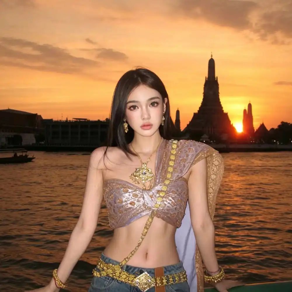 Traditional Thai Top with Jeans for Cultural Events — Thailand Outfits