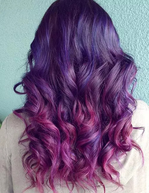 Dark Base With Purple Pink Ombre — Pink and Purple Hair