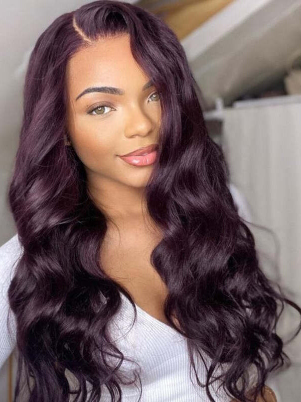 Mid-Back Visual Idea — Dark Purple Hair