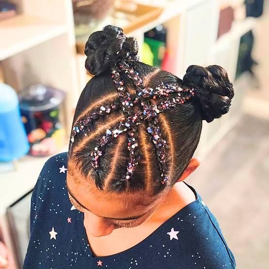 Intricate Cornrows Into Space Buns Intricate Cornrows Into Space Buns — Haircuts for Teenage Girls