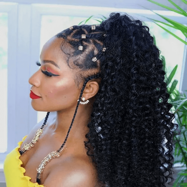 Curly Thick Visual Idea Curly Thick Visual Idea — High Ponytail