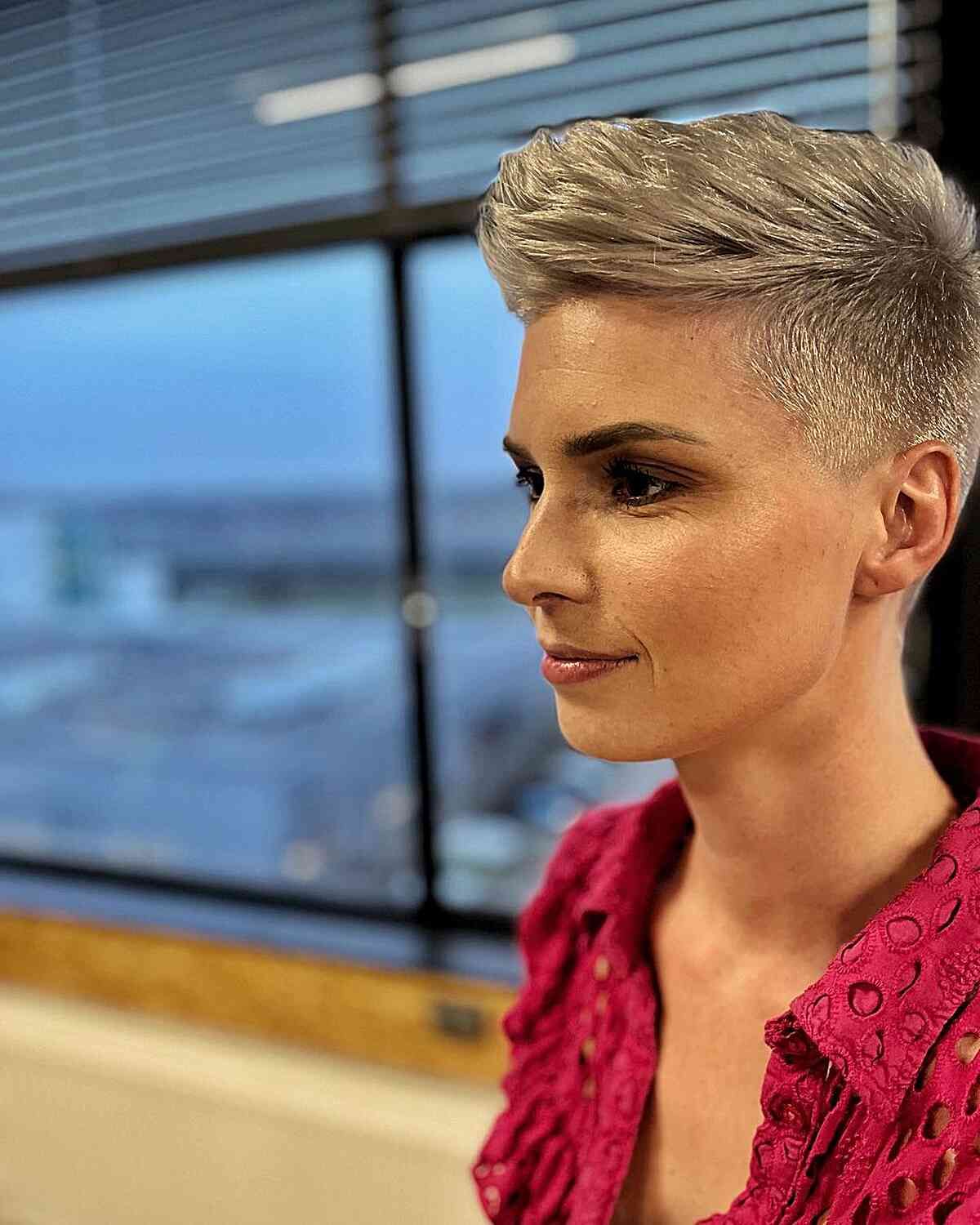 Textured Ash Blonde Pixie Cut — Haircuts for Straight Hair