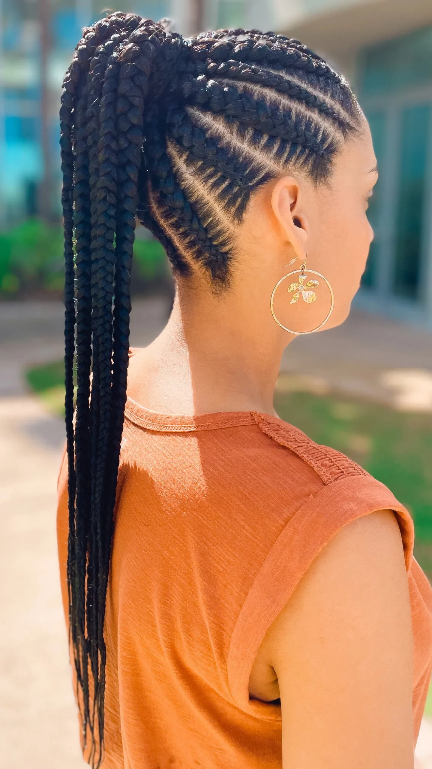 Sleek Cornrow Ponytail — Vacation Hairstyles