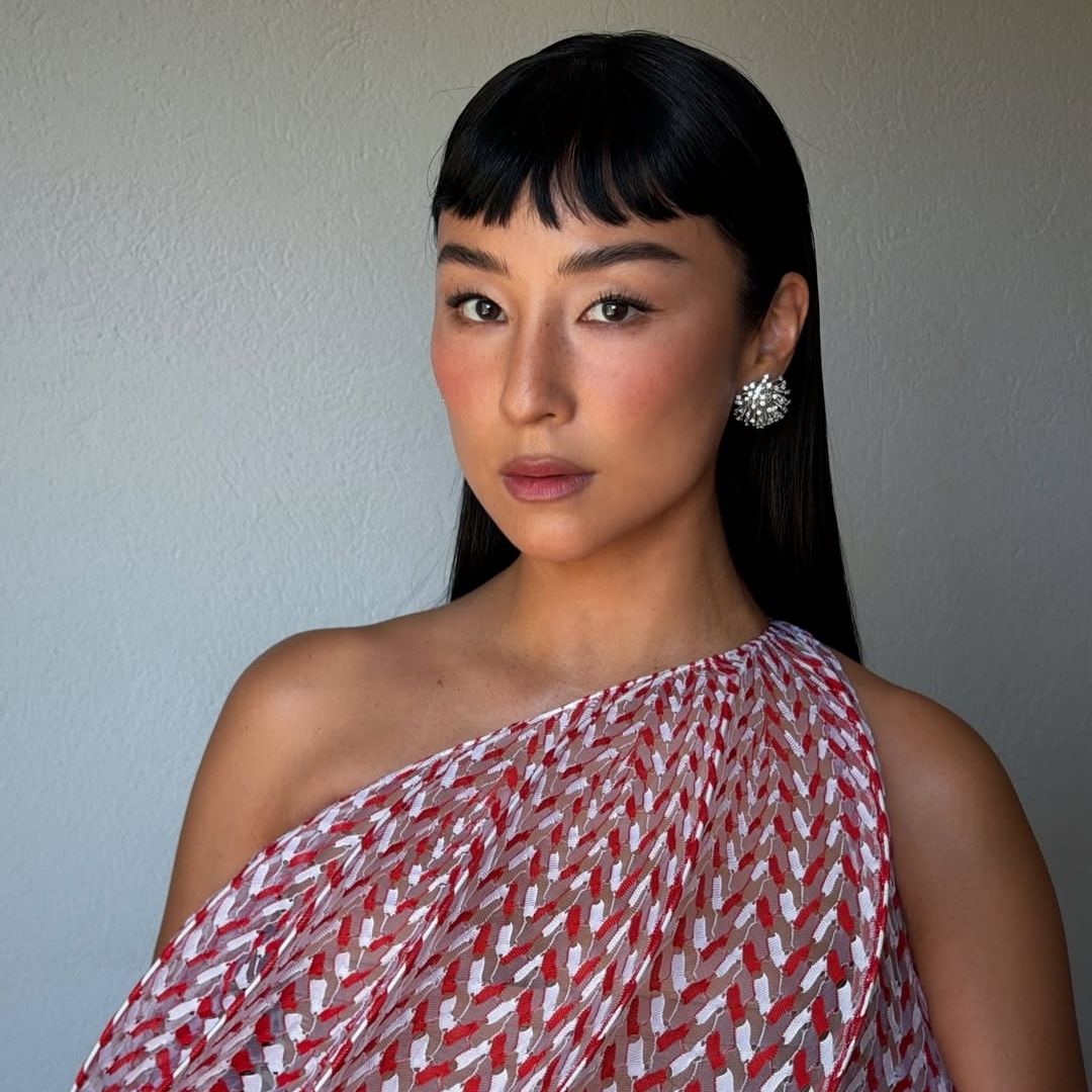 One-Shoulder Top with Pattern and Pink Blush One-Shoulder Top with Pattern and Pink Blush — Baby Bangs