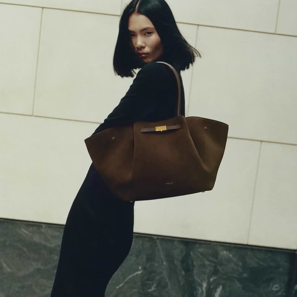 Suede Smooth Leather Outfit Idea Suede Smooth Leather Outfit Idea — Tote Bags