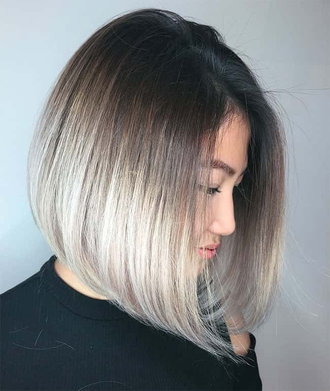 Dark Brown to Ash Blonde Chin Bob Dark Brown to Ash Blonde Chin Bob — Shadow Root