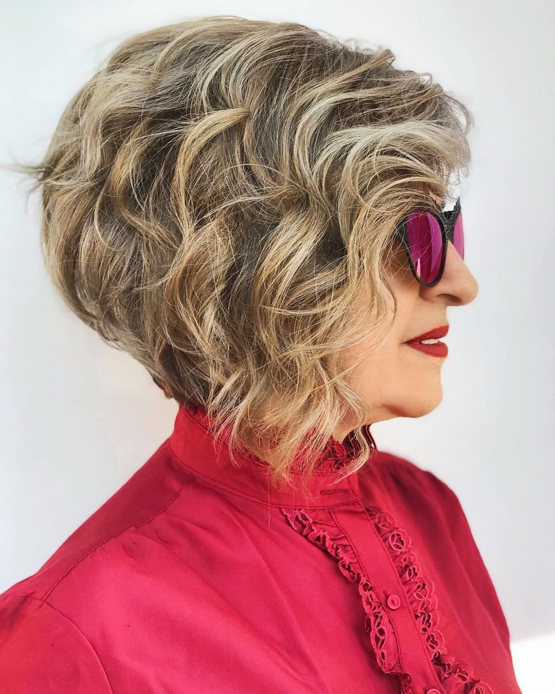 Short Curly Blonde Bob Short Curly Blonde Bob — Bob with Glasses