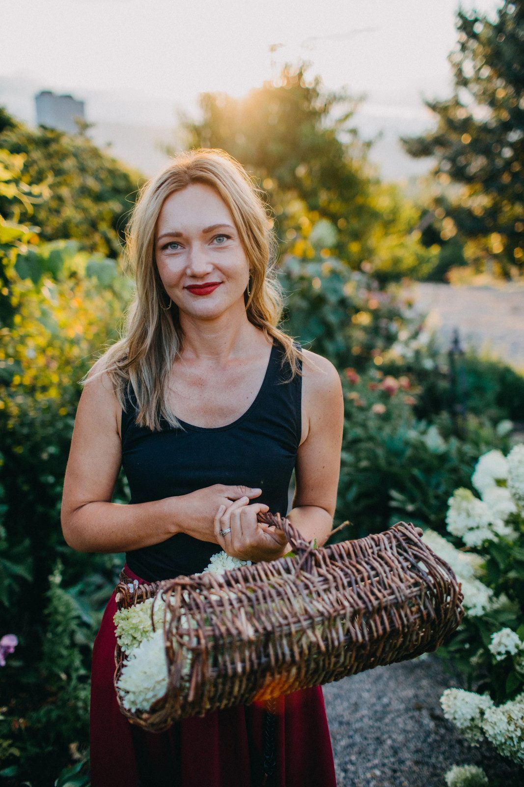 Black Tank and Red Skirt: Farm-Ready Simplicity Black Tank and Red Skirt: Farm-Ready Simplicity — Farm Outfits
