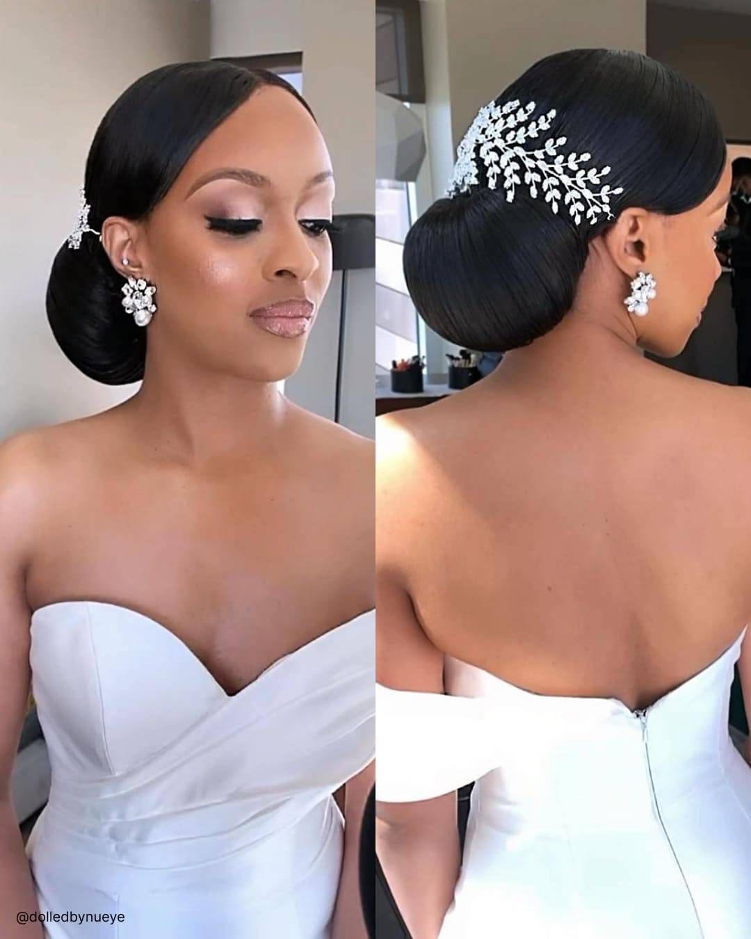 Black Visual Idea Black Visual Idea — Sleek Bun Wedding Hair