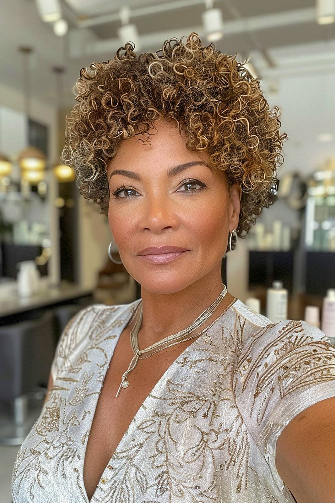 Pixie Cut with Honey Blonde Highlights Pixie Cut with Honey Blonde Highlights — Short Haircuts for Black Women Over 50