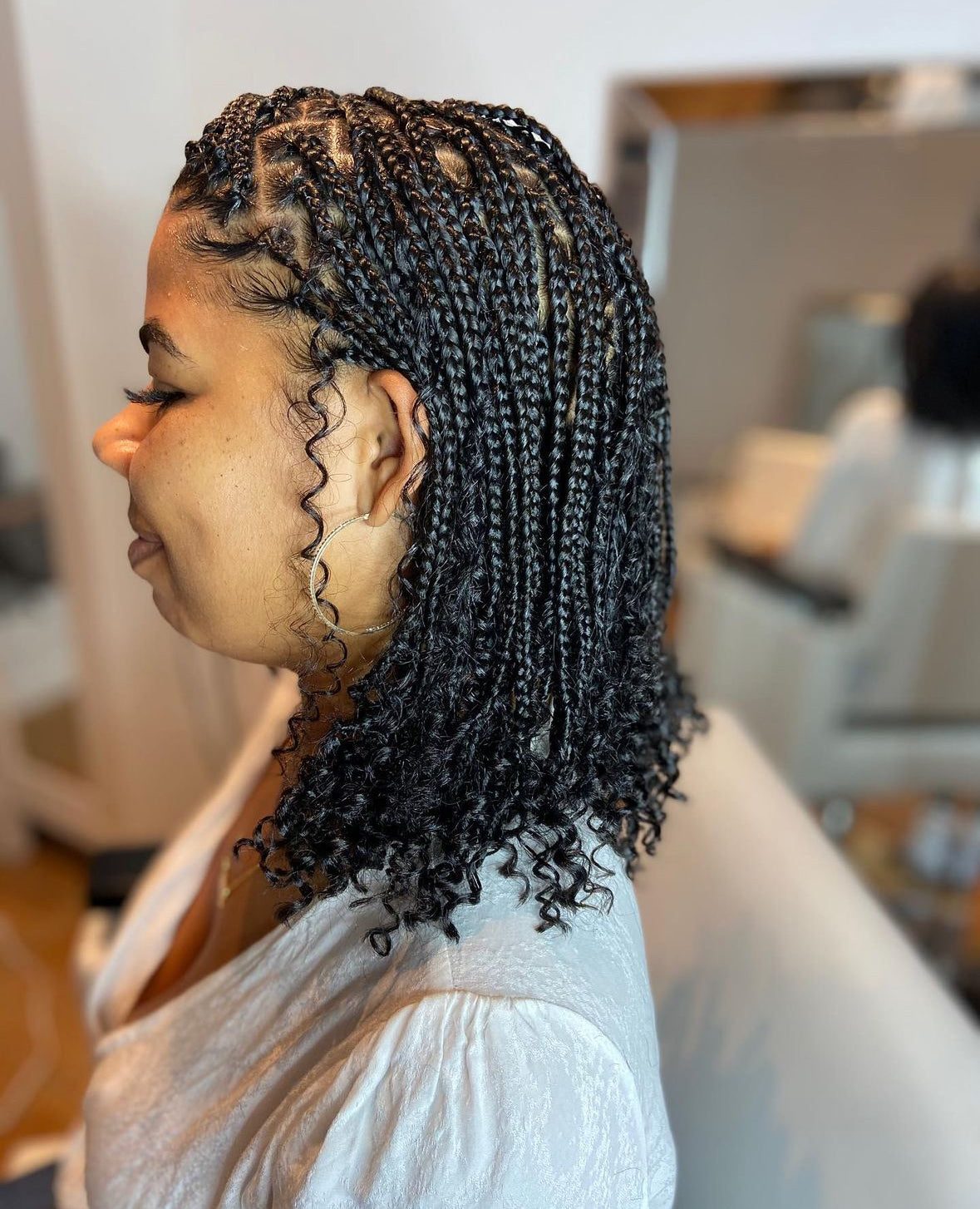 Micro Braids with Defined Curly Ends Micro Braids with Defined Curly Ends — Braided Hairstyles for Black Women