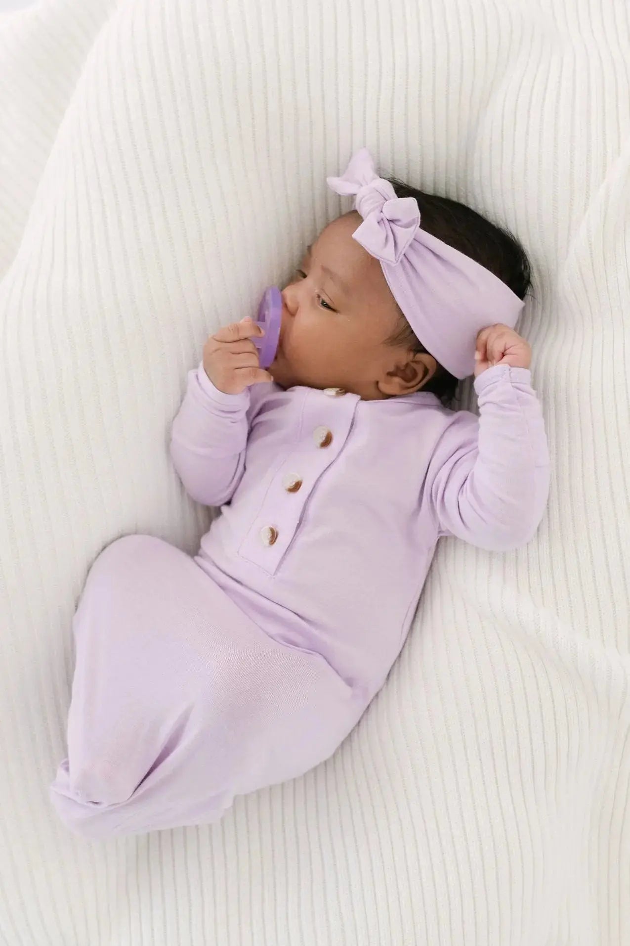 Soft Lavender Sleep Gown for Newborn Comfort Soft Lavender Sleep Gown for Newborn Comfort — Baby Outfits