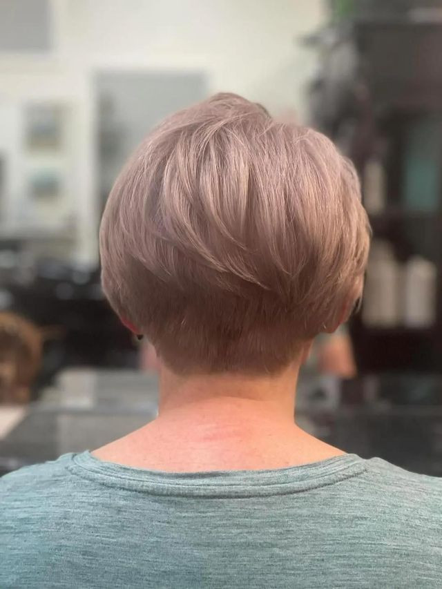 Soft Rose Gold Pixie — Hair Color for Thin Hair