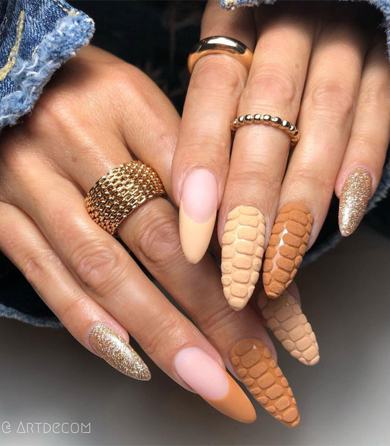 Matte Glitter Visual Idea Matte Glitter Visual Idea — Croc Nails