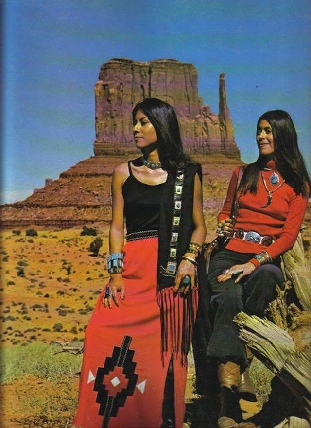Southwestern Heritage: Patterned Skirt and Fringe Scarf — Arizona Outfits