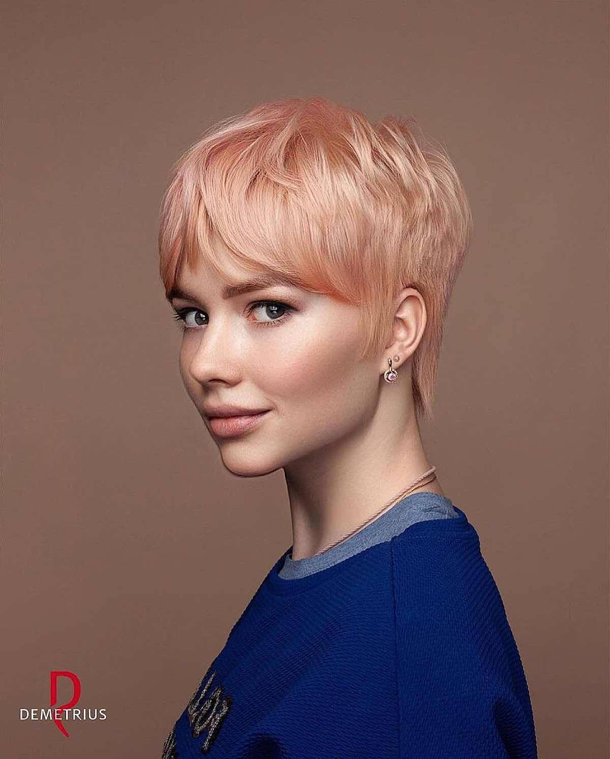 Peach Visual Idea Peach Visual Idea — Pixie with Bangs