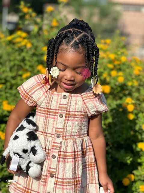Small Braids and Twists with Side Fringe Small Braids and Twists with Side Fringe — Toddler Girl Hairstyles