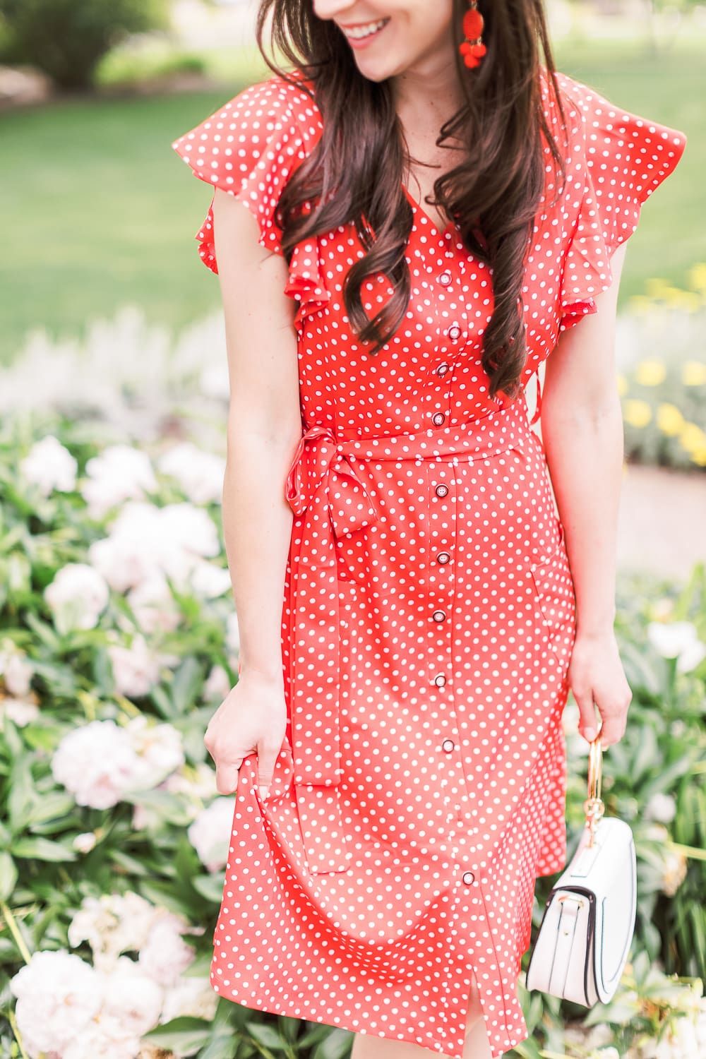 Satin Mini Dress with Puff Sleeves and Ruched Detail Satin Mini Dress with Puff Sleeves and Ruched Detail — Polka Dot Dresses