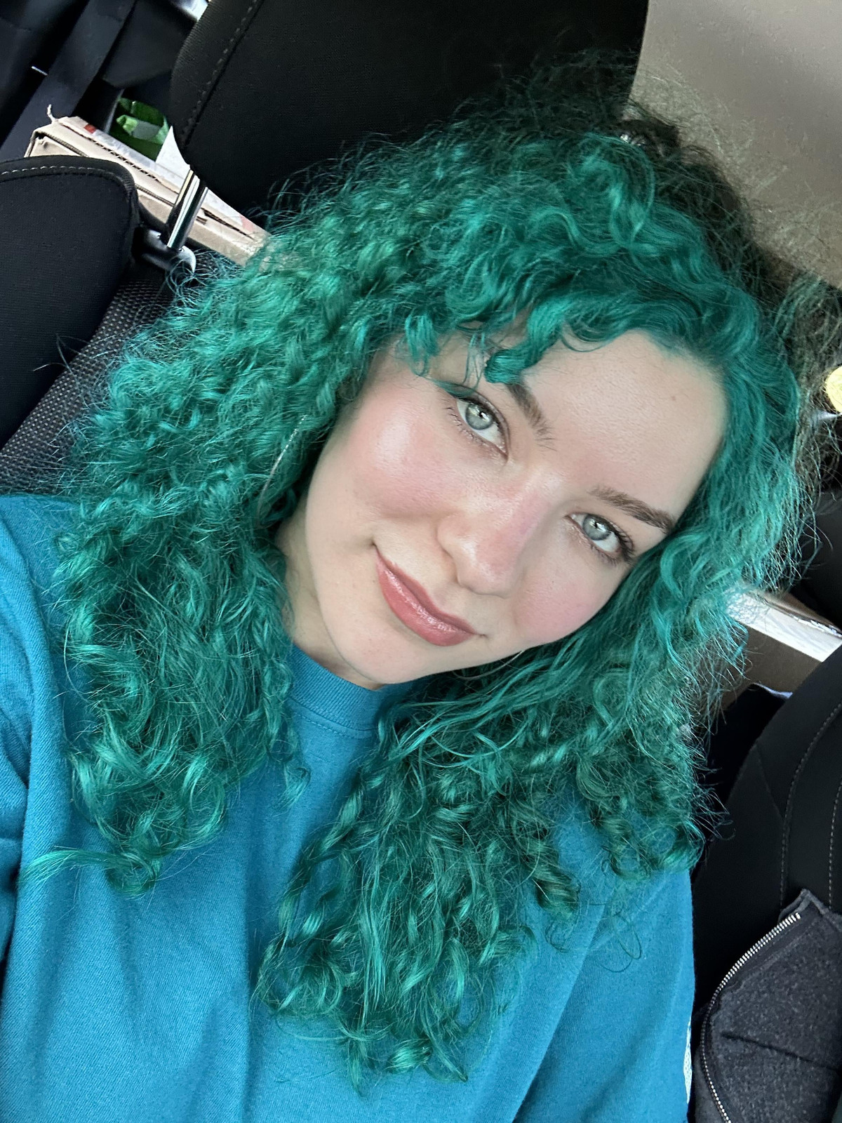 Just got my hair dyed teal, it was supposed to be bluer but I think I like it : r/FancyFollicles
