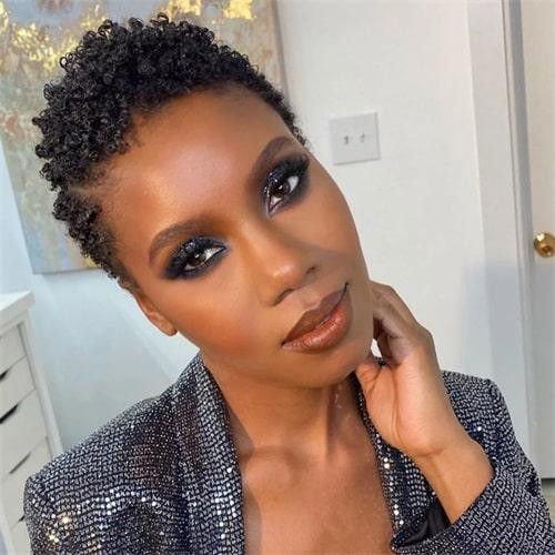 Textured Bangs On Dark Brown Pixie — TWA Hairstyles