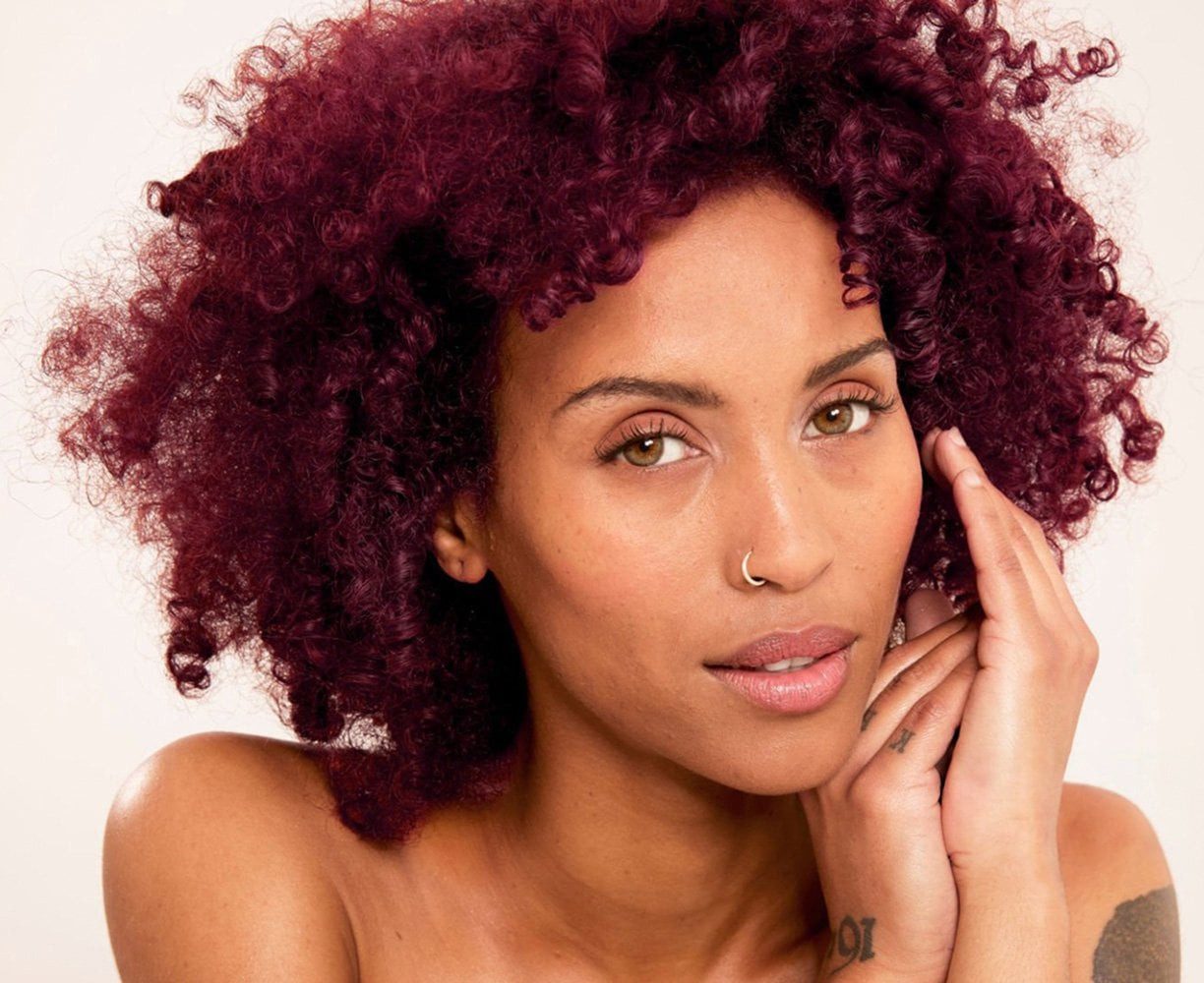 Rich Cherry Red Coily Curls — Cherry Red Hair
