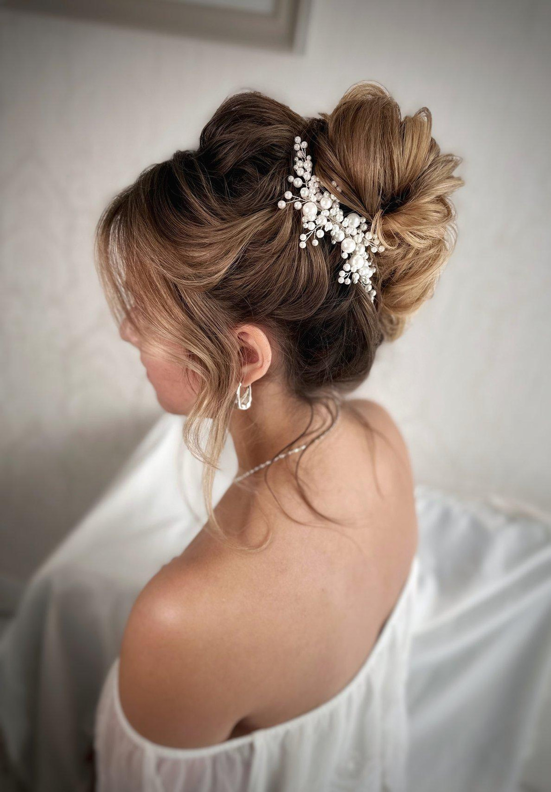 Textured Updo With Pearl and Crystal Accessory — Bridal Hair Accessories