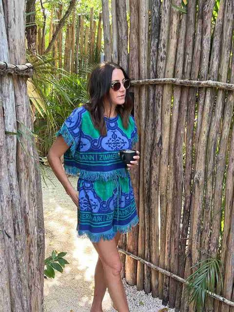 Fringe Patterned Set for Casual Beachwear — Tulum Outfits