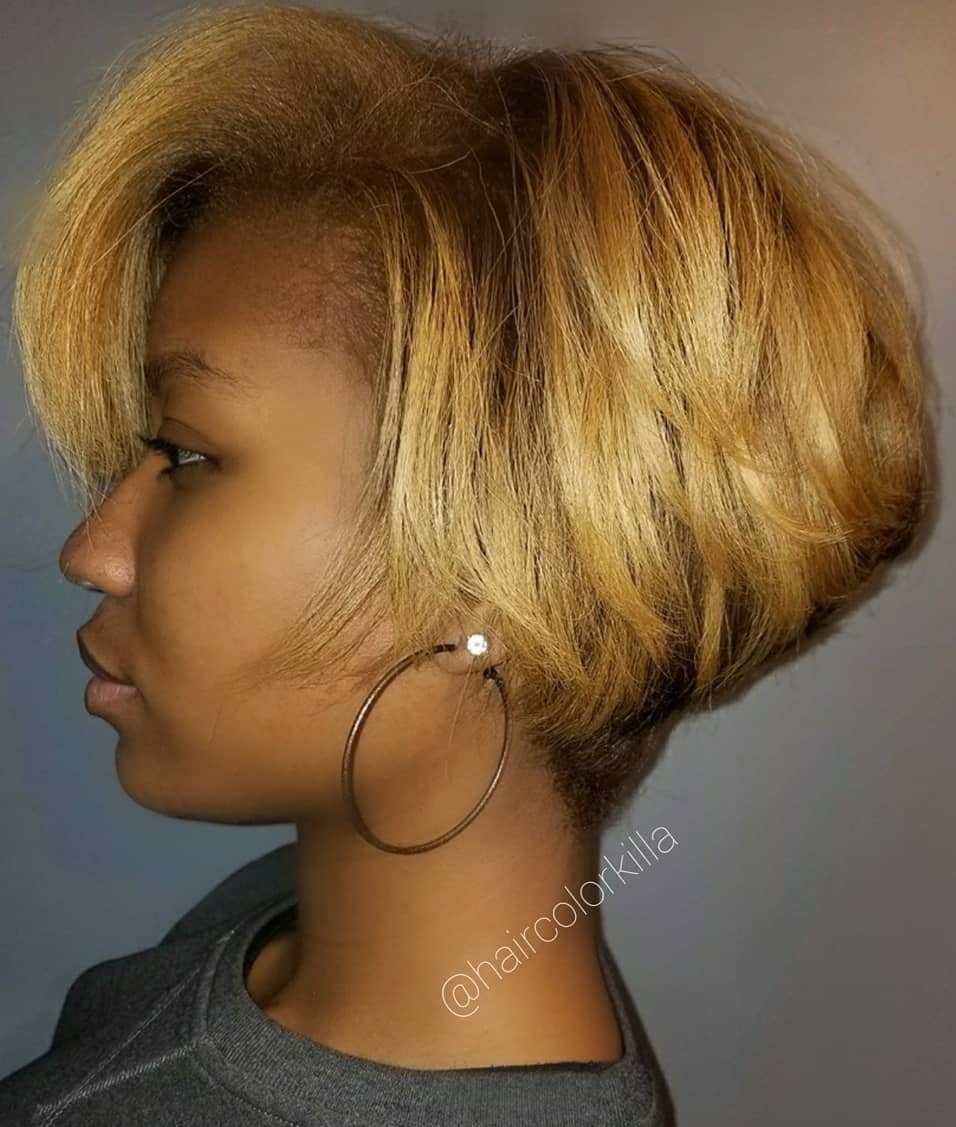 Textured Golden Blonde Bob — Bob Hairstyles for Black Women