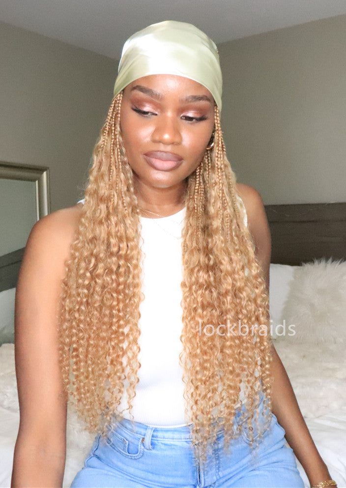 Honey Blonde Braids With Loose Curls Honey Blonde Braids With Loose Curls — Braids with Curly Ends