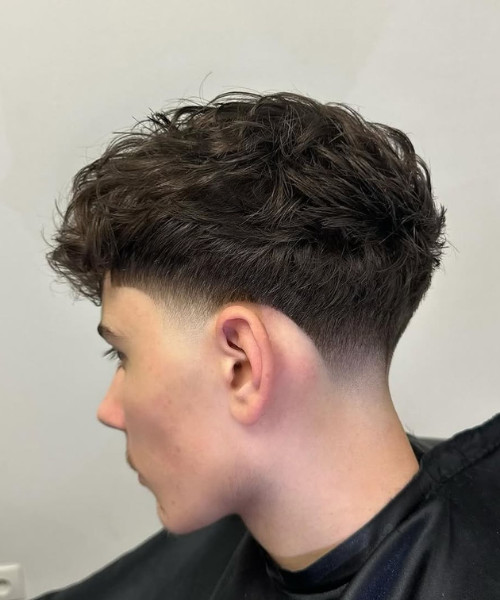 Textured Wavy Top Fade Textured Wavy Top Fade — High Taper Fade