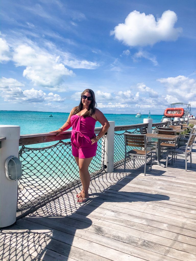 Hot Pink Belted Romper for Resort Vibes Hot Pink Belted Romper for Resort Vibes — Puerto Rico Outfits