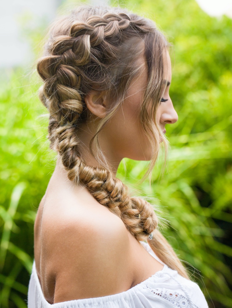 Blonde Fishtail Braid With Bangs Blonde Fishtail Braid With Bangs — Hairstyles for Women