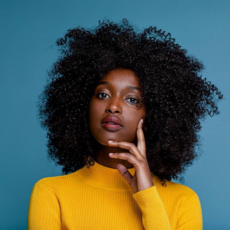 Natural Black Afro Natural Black Afro — Hair Color for Tan Skin