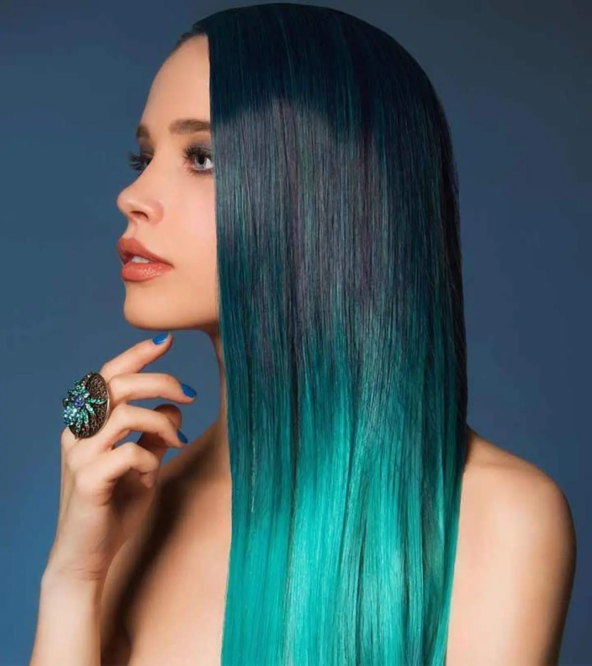 Dark Teal To Bright Teal Ombr Visual Idea Dark Teal To Bright Teal Ombr Visual Idea — Mermaid Hair