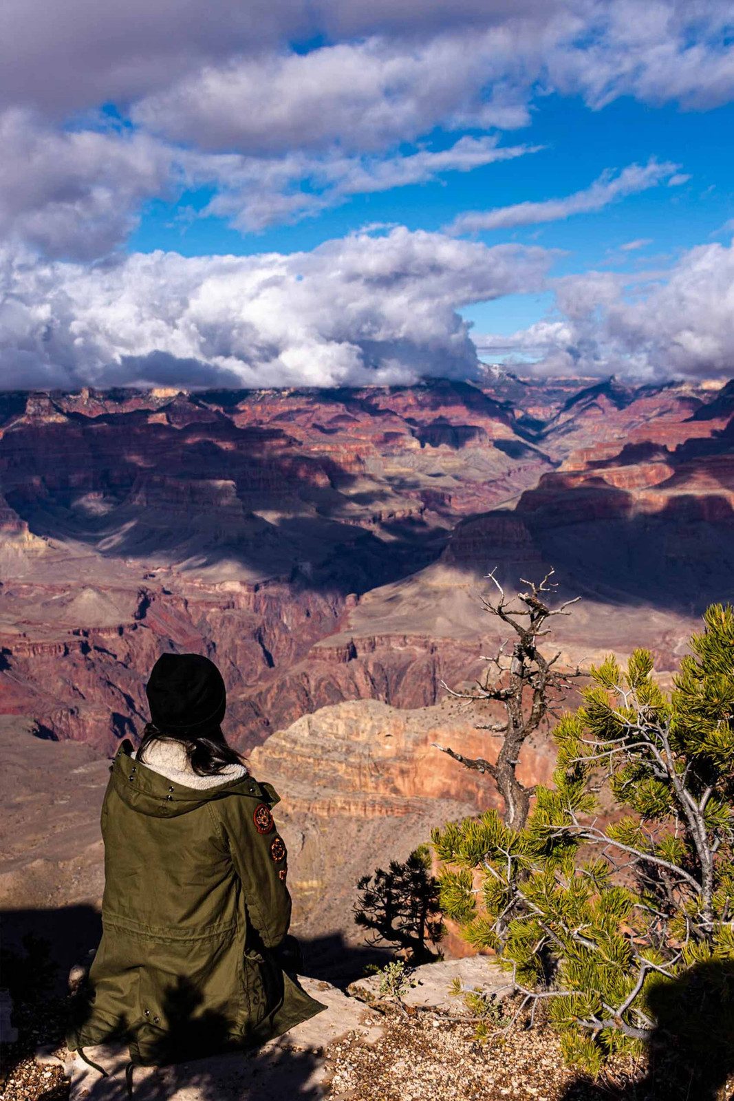 Cozy Comfort: Olive Parka for Cooler Canyon Air — Grand Canyon Outfits