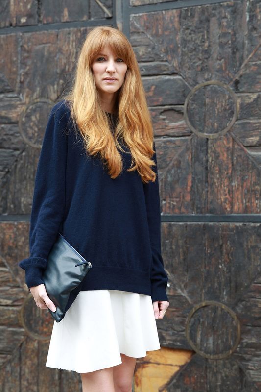 Cozy Knitwear: Oversized Sweater with Pleated Skirt Cozy Knitwear: Oversized Sweater with Pleated Skirt — Australia Outfits