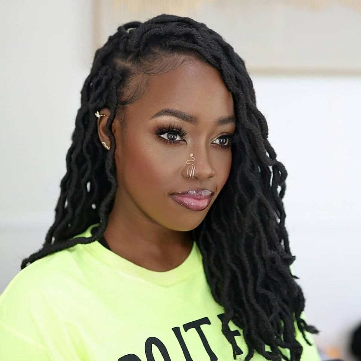 Chin-Length Wavy Crochet Locs Bob — Crochet Braids