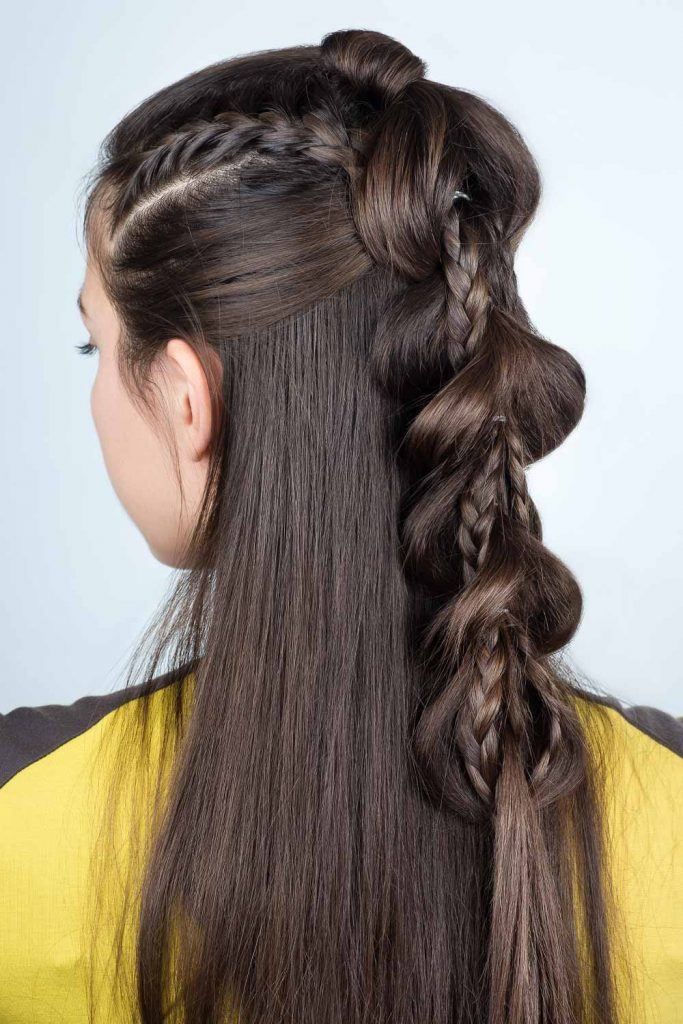 Dark Brown Visual Idea — Prom Hair Down