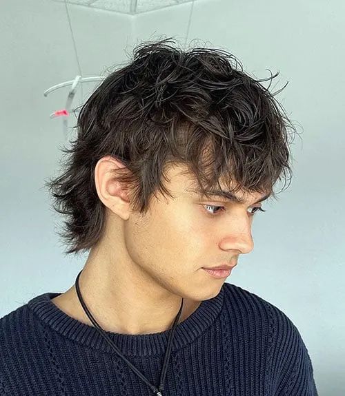 Wet Look Curly Mullet — Mod Cut
