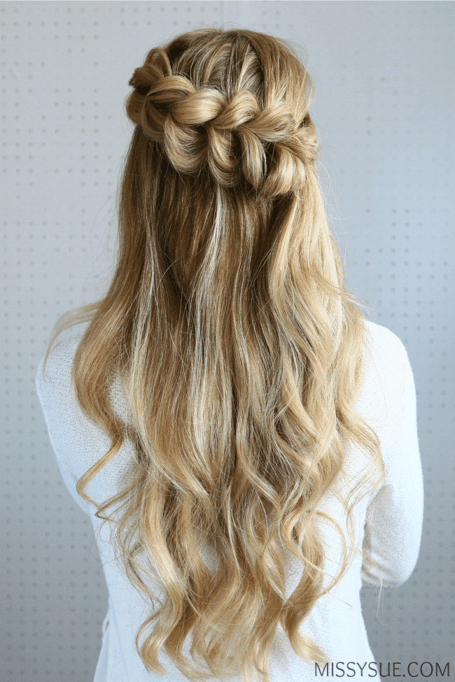 Half-Up Pull-Through Braid Detail — Pull Through Braid