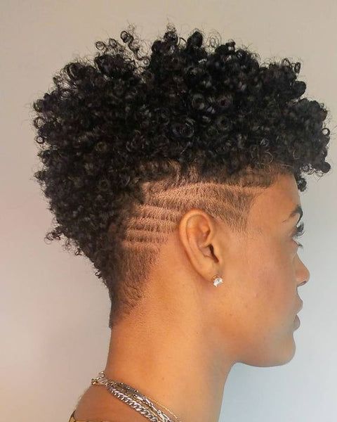 Tapered Cut With Shaved Sides Visual Idea — Short Natural Hairstyles