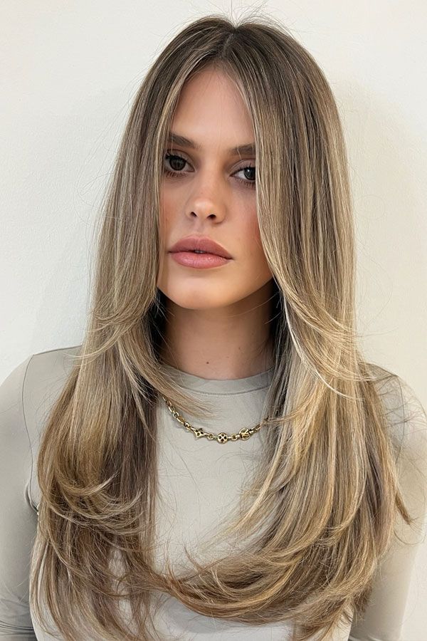 Ash Blonde Blowout with Face-Framing — Hairstyles for Long Faces
