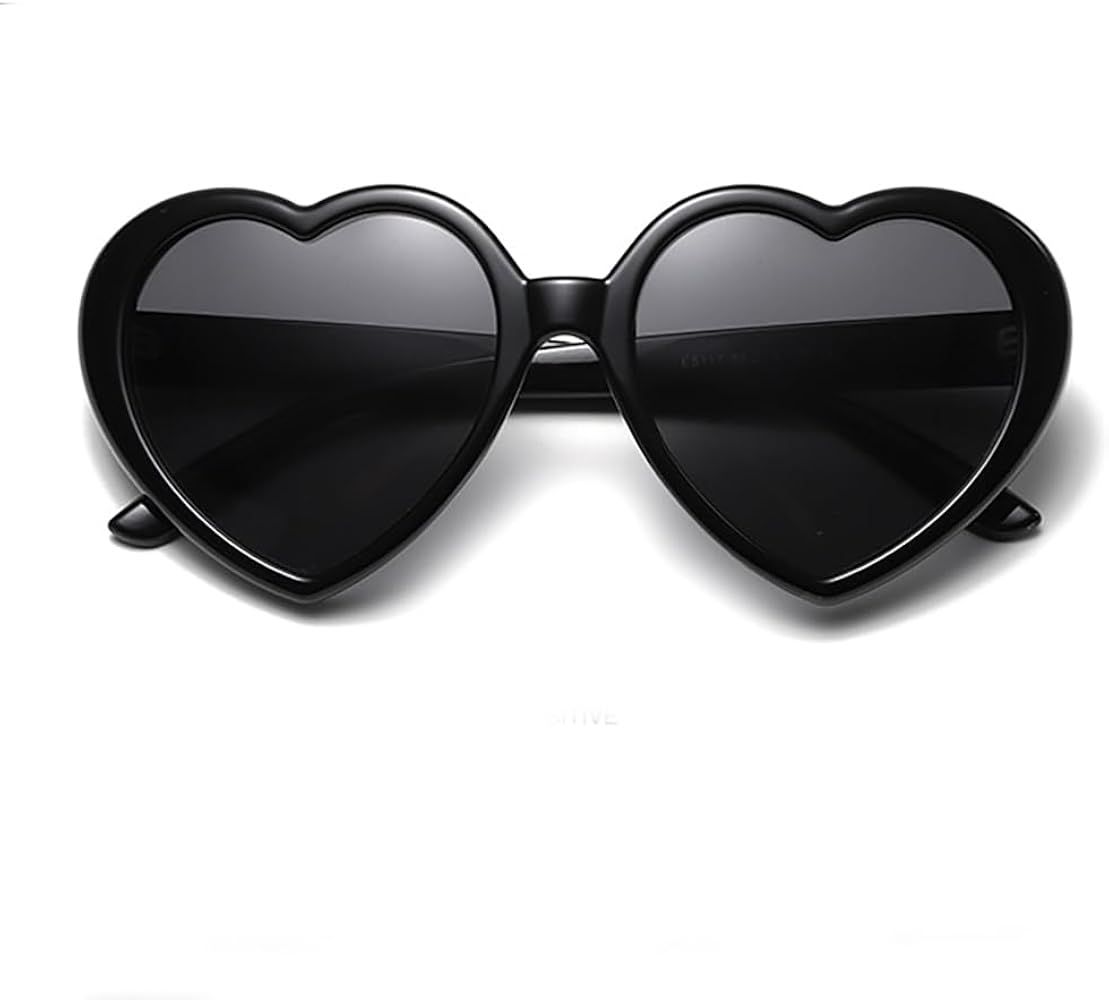 Oversized Black Heart Sunglasses for a Bold Statement — Sunglasses for Heart Shaped Face