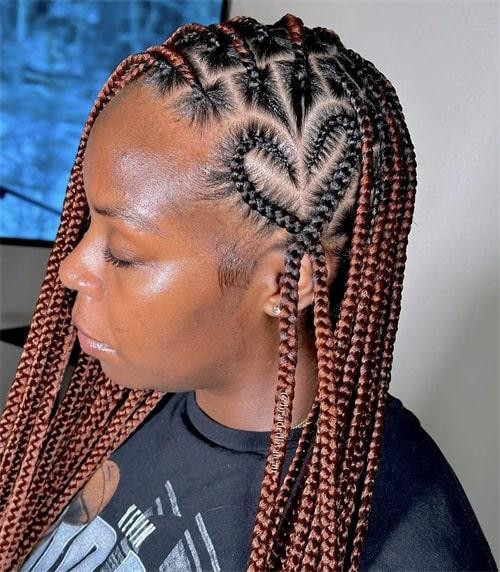 Back View Visual Idea Back View Visual Idea — Heart Part Braids