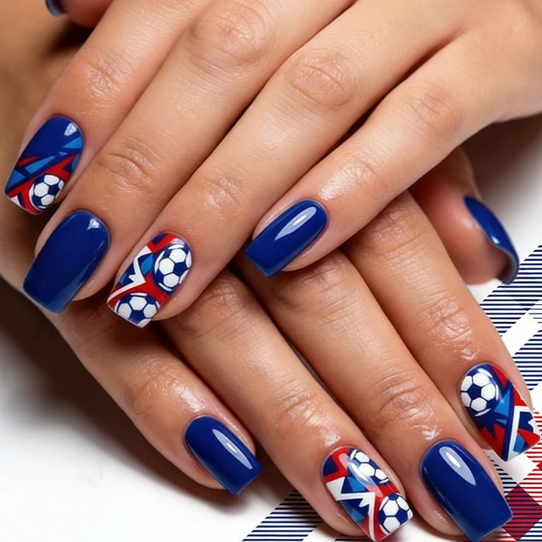 Soccer Balls Geometric Pattern Visual Idea Soccer Balls Geometric Pattern Visual Idea — Soccer Nails