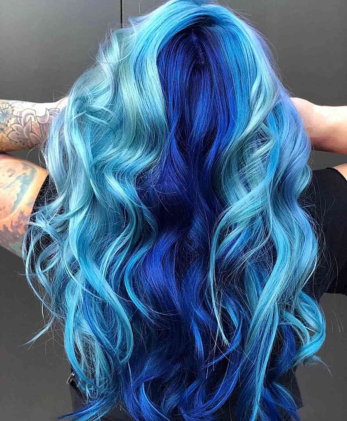 Deep Blue To Light Blue Gradient Deep Blue To Light Blue Gradient — Sky Blue Hair