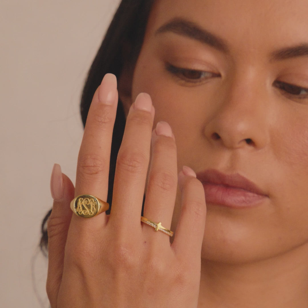 Gold-Tone Metal Outfit Idea Gold-Tone Metal Outfit Idea — Signet Rings