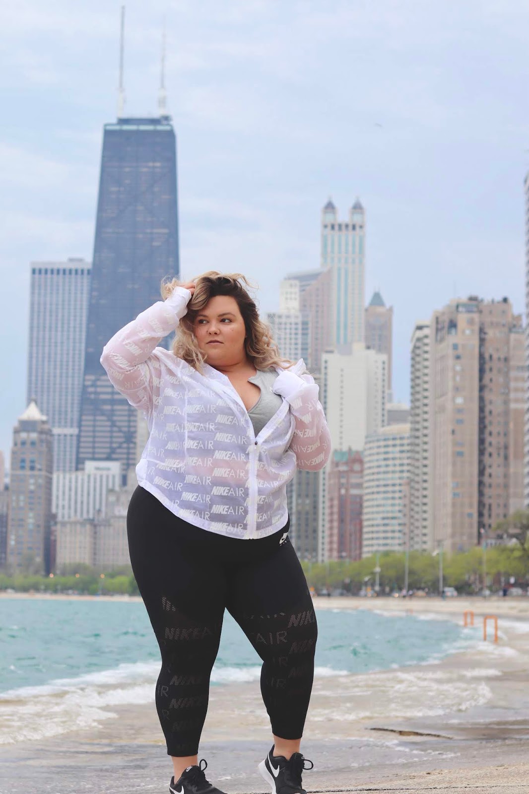 Sheer Nike Jacket Layered Over Athleisure Base — Nike Outfits