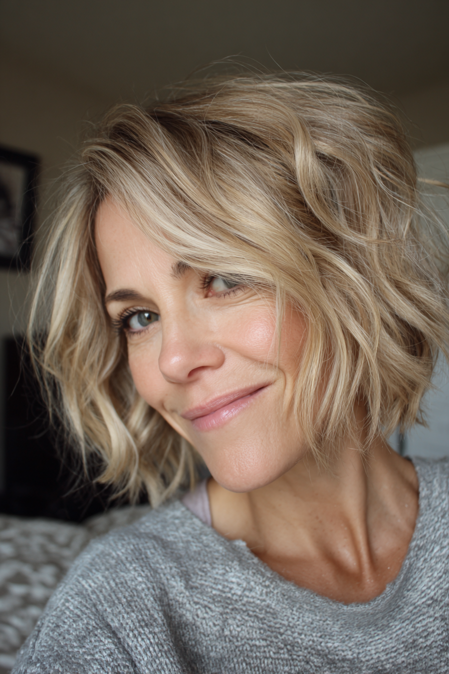 Chin Length Wavy Bob Chin Length Wavy Bob — Hairstyles for Women